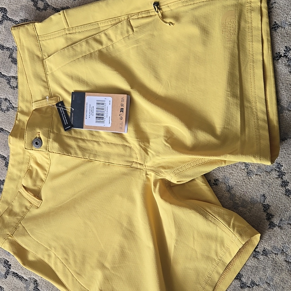 The North Face Men's Mustard Yellow Flat Front Shorts